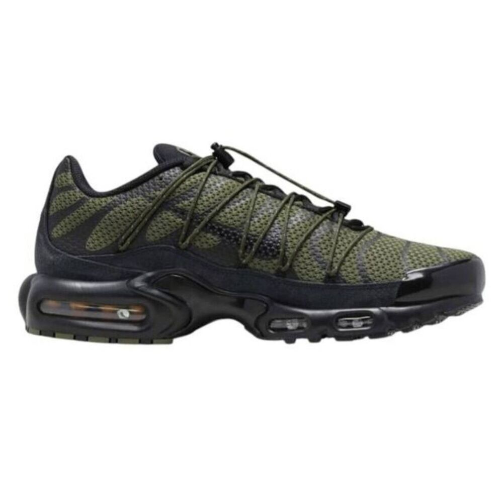 NIKE Air Max Plus Utility 'Medium Olive Black' Running Shoes Size 7.5